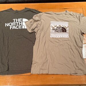 The North Face Gray and Tan Men's Shirts
